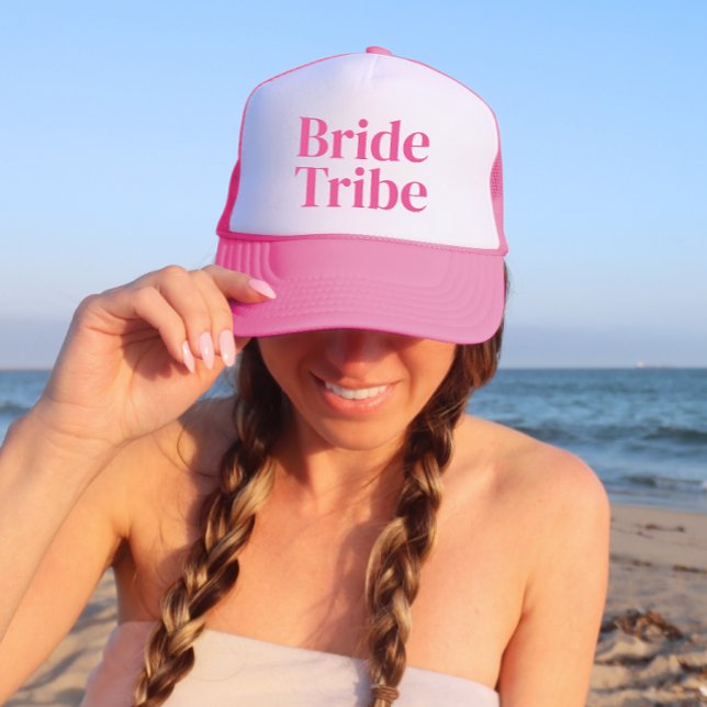 Boné Bachelorette Minimalista da Tribo Bride Rosa (Criador carregado)