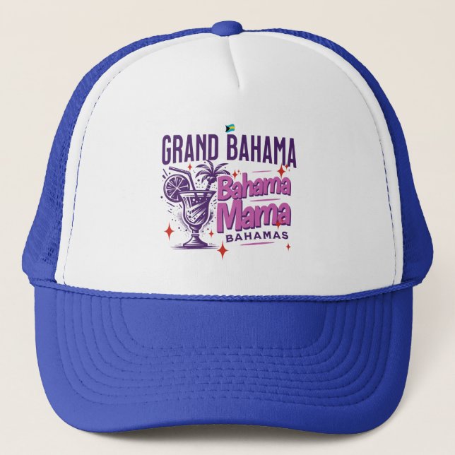 Boné Bahamas Souvenir Presente: Grande Bahama Mama Crui (Frente)