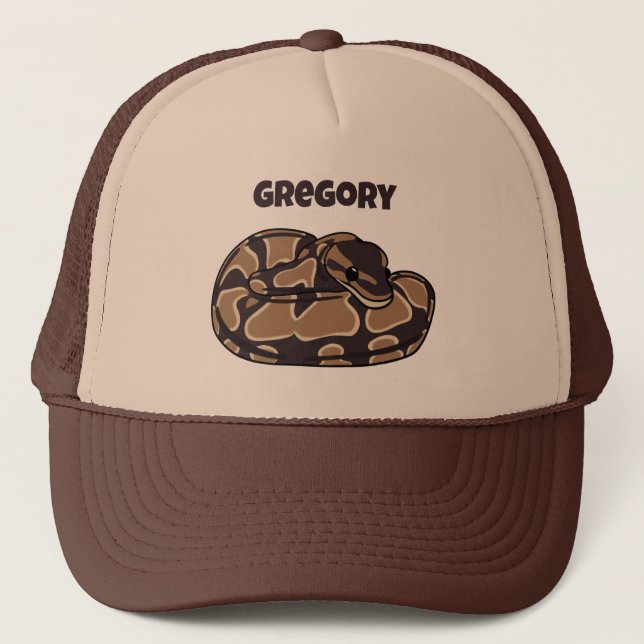 Boné Ball Python Cobra, Brown e Tan Personalizados (Frente)