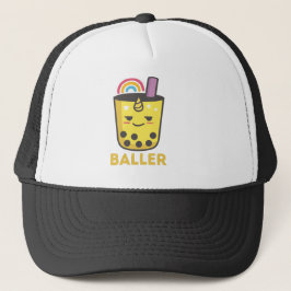 Boné Baller Kawaii Unicórnio Bebida Boba