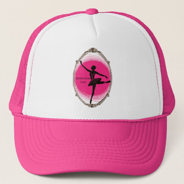 Boné Ballerina design para chapéu de menina (Frente)