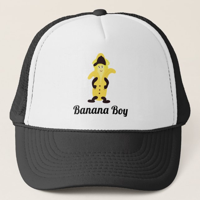 Boné Banana amarela engraçada (Frente)