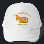 Boné Banda do Segundo grau do Tuba Player Dourada Perso<br><div class="desc">Esta banda de marchar segundo grau de ouro personalizada moderna que inclui o nome do estudante e da banda sob o instrumento tuba. Personalize os membros de bandas de concerto,  som eólico ou sintonia,  ou o seu diretor,  para obter um presente de manutenção da graduação do excelente.</div>