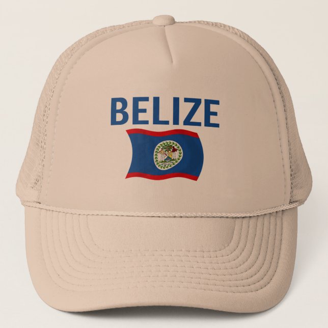 Boné Bandeira 1 de Belize (ondulada) (Frente)
