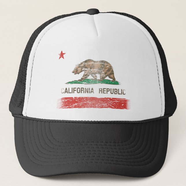 Boné Bandeira afligida da república de Califórnia (Frente)
