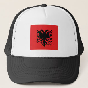 Boné Bandeira albanesa e fãs de férias/esportes da Al