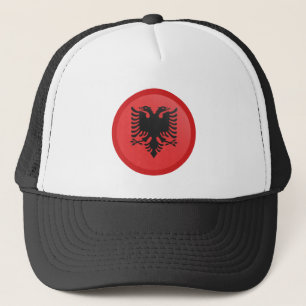 Boné Bandeira albanesa e fãs de férias/esportes da Al