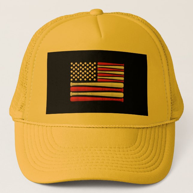 Boné Bandeira Americana Clássica de Basebol - Baseball  (Frente)