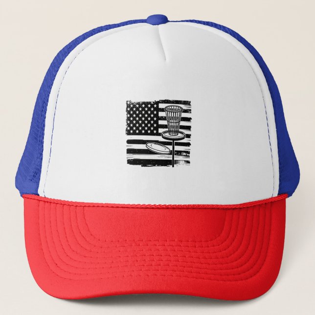 Boné Bandeira Americana de Golf de Disco (Frente)