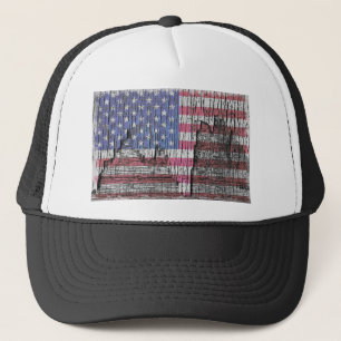 Boné Bandeira americana patriótica pintada casca do