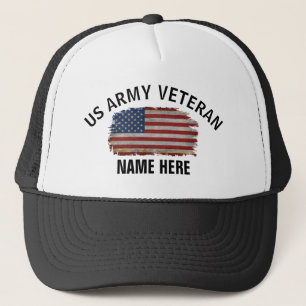 BONÉ BANDEIRA AMERICANA PERSONALIZADA VETERANO DOS EUA