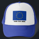 Boné Bandeira azul do Europa da UE Europa do chapéu |<br><div class="desc">Europa azul da UE Europa dos chapéus | da bandeira da União Europeia. Texto de Personalizable.</div>