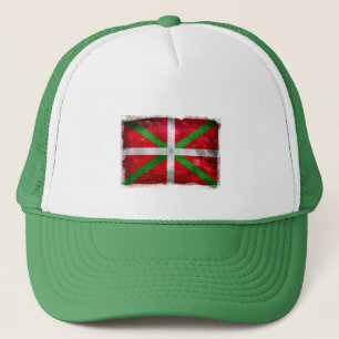 Boné Bandeira Basque afligida do estilo: Ikurriña,