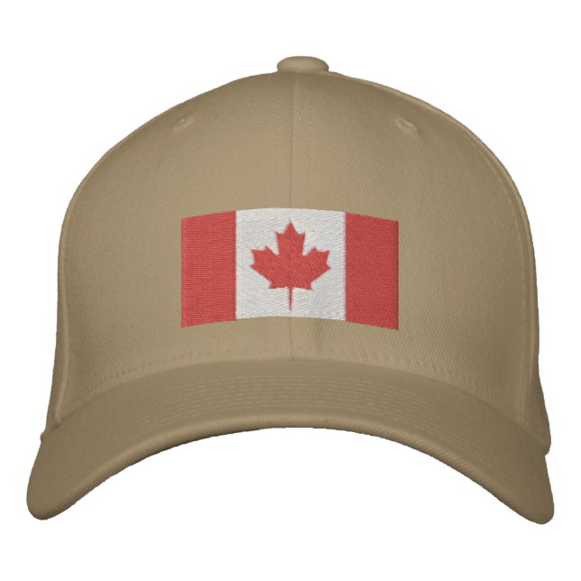 Boné Bandeira canadense bordado que (Frente)