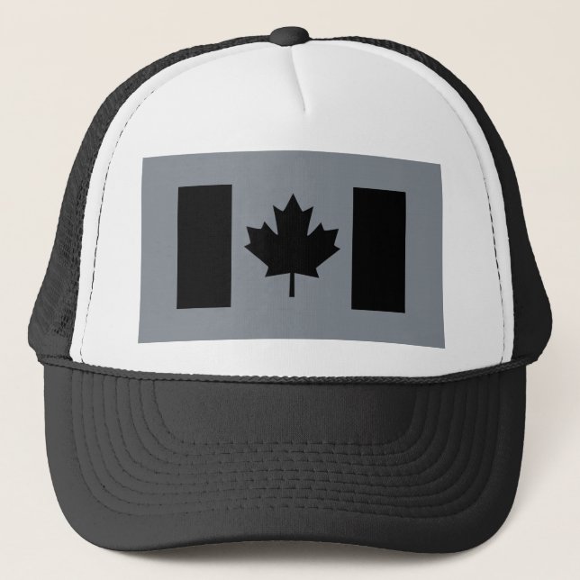 Boné Bandeira canadense no estilo preto (Frente)