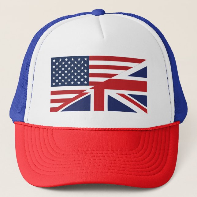 Boné Bandeira Combinada Americana - Britânica (Frente)