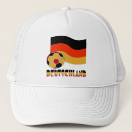 Boné Bandeira da Alemanha e Bola de Futebol Borda Cinza