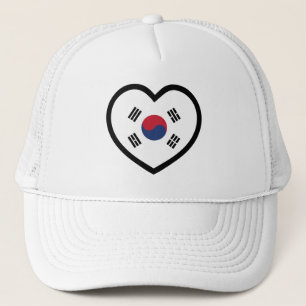 Boné Bandeira da Coreia do Sul Coração