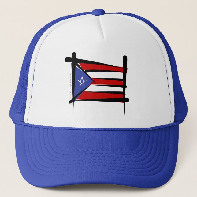 Boné Bandeira da escova de Puerto Rico (Frente)