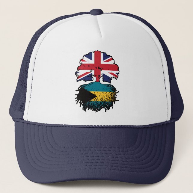 Boné Bandeira das Raízes da Árvore das Bahamas Britânic (Frente)