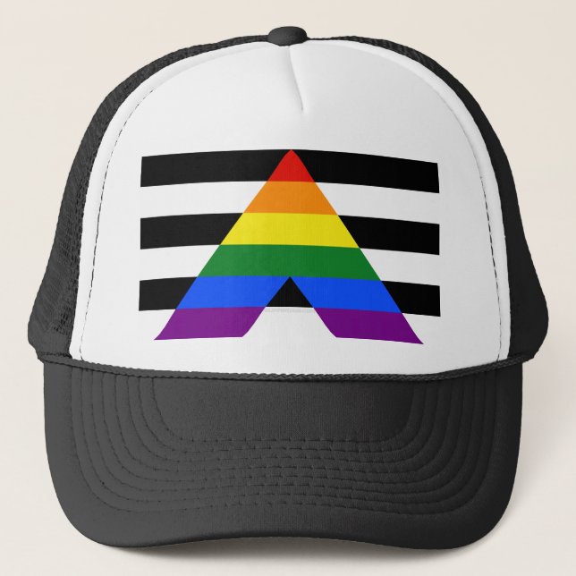 Boné Bandeira de aliado straight da SlipperyJoe lisa ar (Frente)