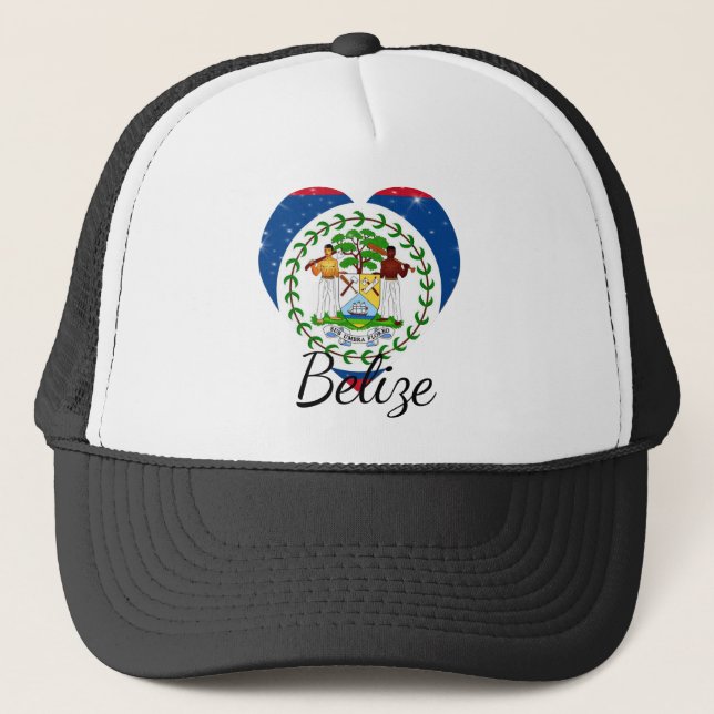Boné Bandeira de Belize. (Frente)