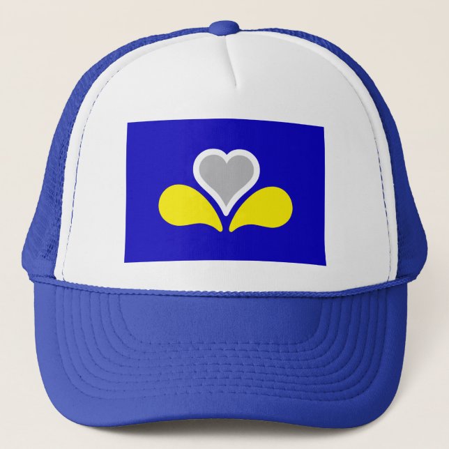 Boné Bandeira de Bruxelas, Bélgica Trucker Hat (Frente)