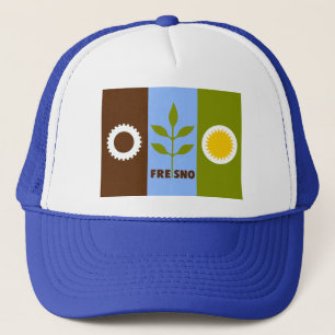 Boné Bandeira de Fresno, California Trucker Hat