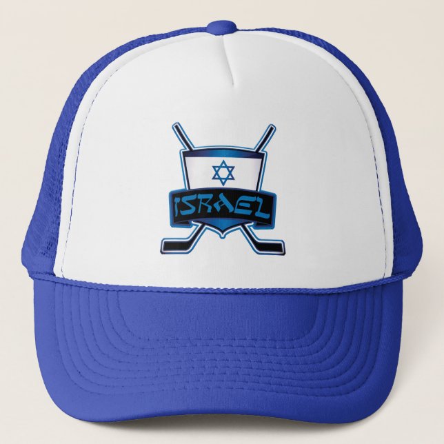 Boné Bandeira de Hóquei no Gelo de Israel (Frente)