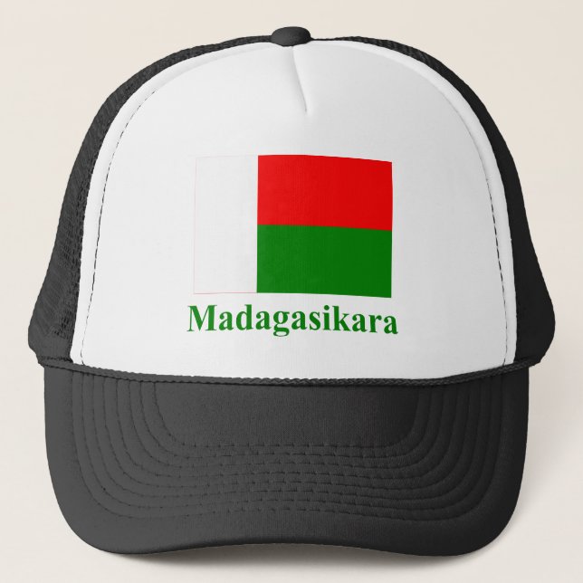 Boné Bandeira de Madagascar com nome em malgaxe (Frente)