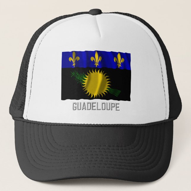 Boné Bandeira de ondulação de Guadalupe com nome (Frente)