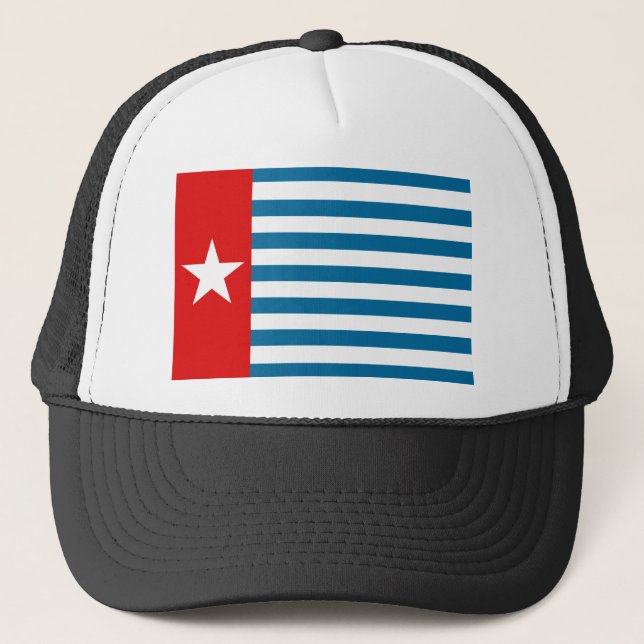 Boné Bandeira de Papua ocidental, Indonésia (Frente)