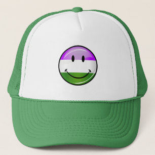 Boné Bandeira de sorriso lustrosa de Genderqueer
