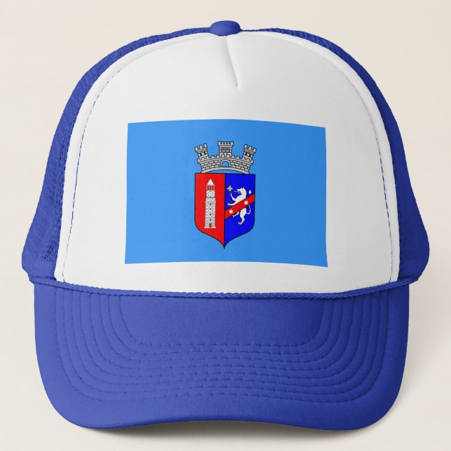 Boné Bandeira de Tirana, Albânia - Trucker Hat (Frente)