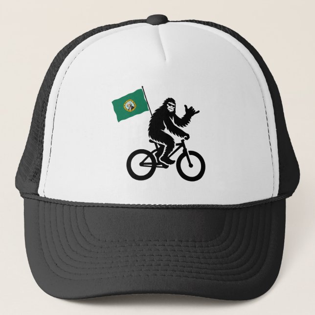 Boné Bandeira de Washington de Ciclismo Bigfoot (Frente)