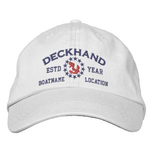 Boné Bandeira de Yacht Deckhand personalizável com ANO