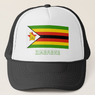 Boné Bandeira de Zimbabwe com nome