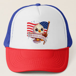 Boné Bandeira DEUS ABENÇOE de Águia Patriótica AMÉRICA,
