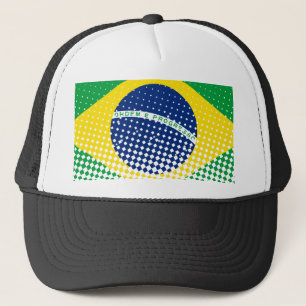 Boné Bandeira do Brasil com efeito de meio-tom