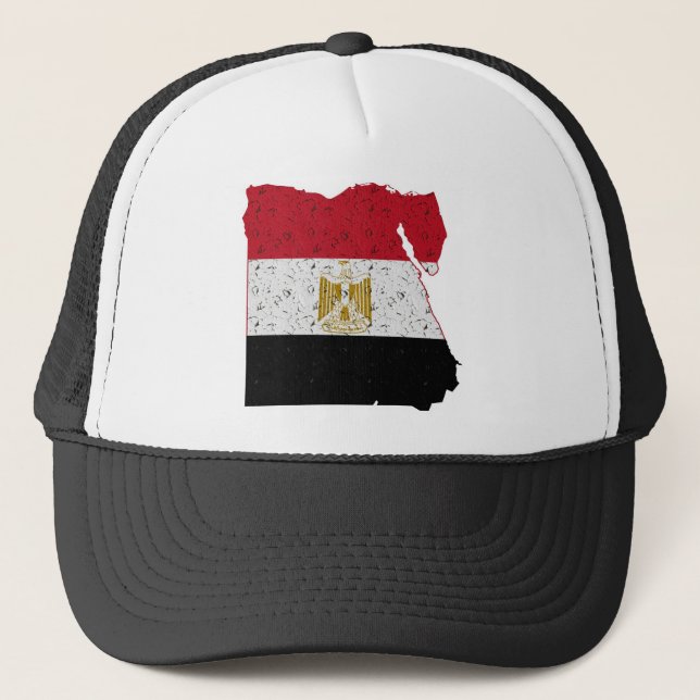 Boné Bandeira do Egito Mapa Crepitação (Frente)