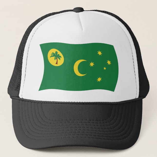 Boné Bandeira do Ilhas Cocos Gorro (Frente)