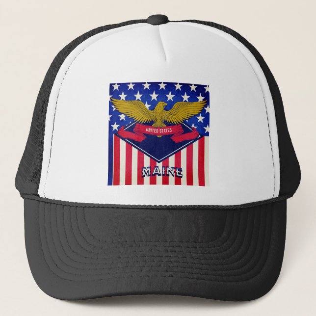 Boné Bandeira do Maine EUA (Frente)