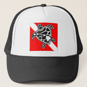 Boné Bandeira do mergulho da tartaruga de Havaí