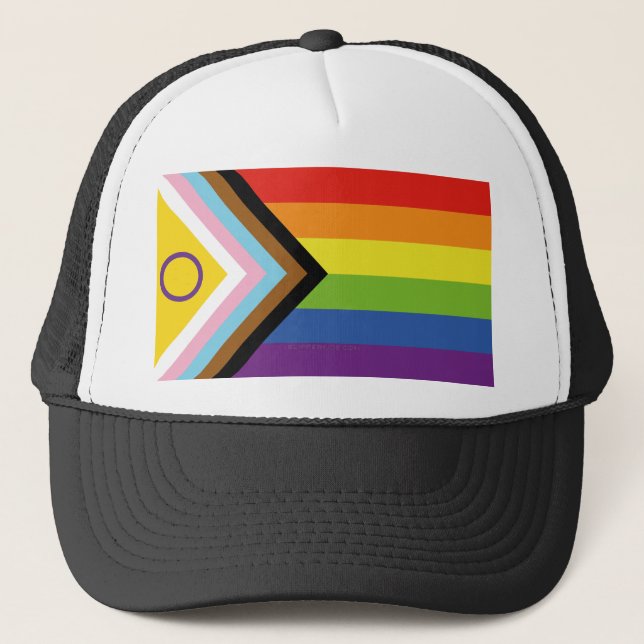 Boné Bandeira do orgulho intersexo de SlipperyJoe's fun (Frente)