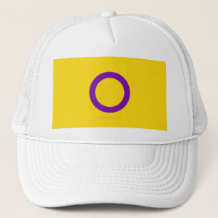 Boné Bandeira do orgulho intersexo SlipperyJoe's fundo 