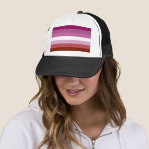 Boné bandeira do orgulho lésbico feminino da SlipperyJo