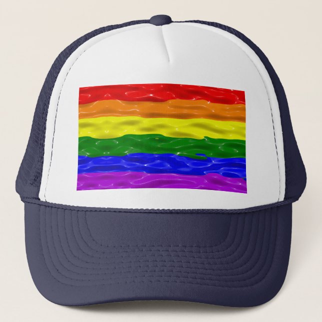 Boné Bandeira do orgulho líquido brilhante SlipperyJoe' (Frente)