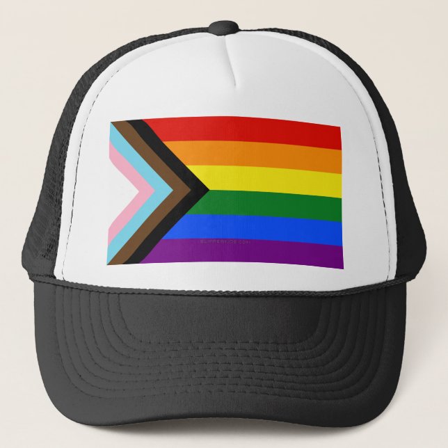 Boné Bandeira do Orgulho Progressivo SlipperyJoe's seis (Frente)