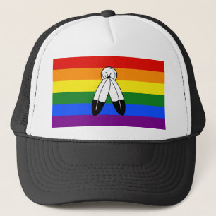 Boné bandeira do orgulho two-spirit de SlipperyJoe simb