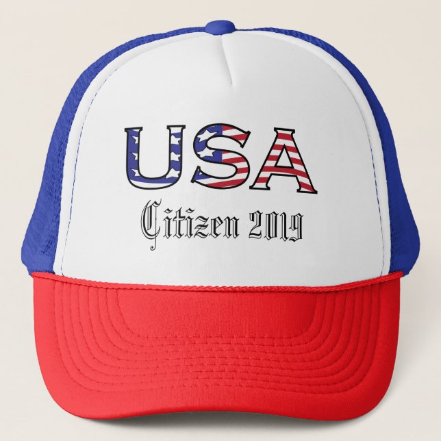 Boné Bandeira dos Estados Unidos dos EUA do ano da (Frente)